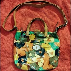 Fossil Key Per Canvas Crossbody Handbag